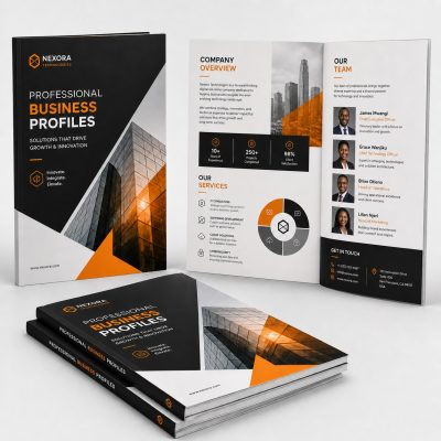 Business profile of a professional company showcasing brand identity